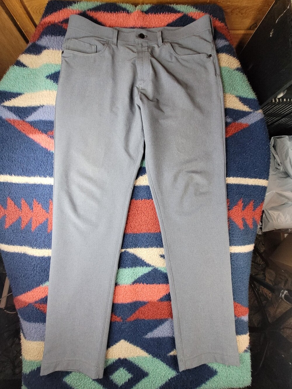 Public Rec Pants Mens 36x30 Gray Lightweight Performance Golf Polyester Spandex